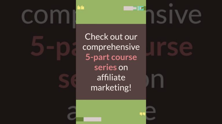 Discover the Secrets to Success with Affiliate Marketing in Our Comprehensive Course Series!