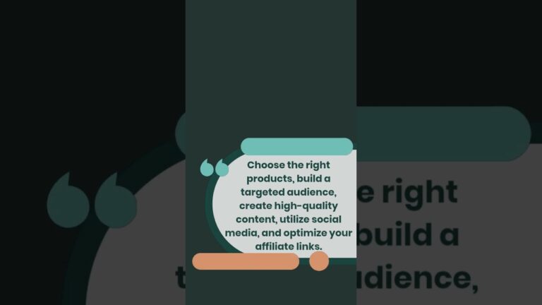 Unlock the Secrets to Affiliate Marketing Success: 5 Proven Strategies!