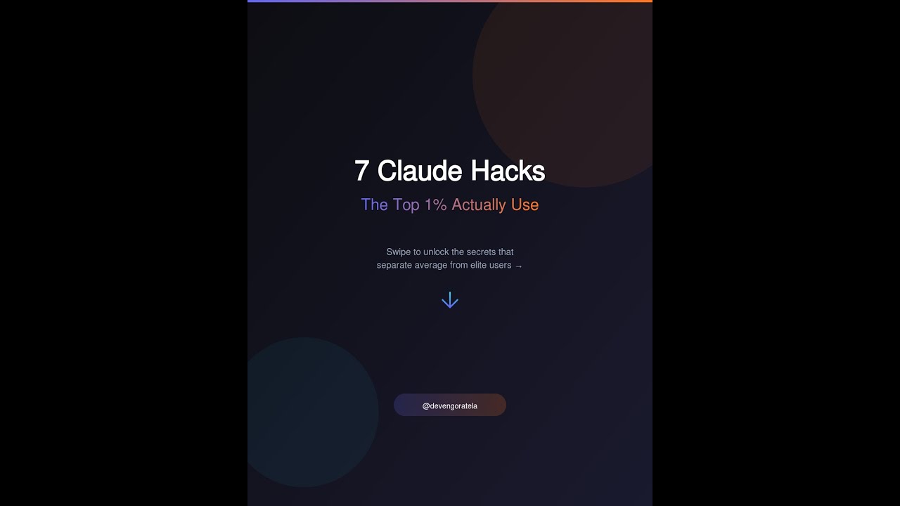 7 Claude AI Hacks the Top 1% Actually Use 🚀