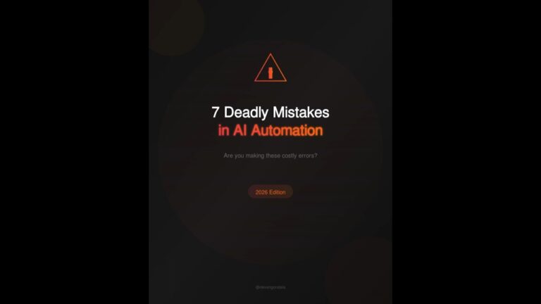 7 Deadly Mistakes in AI Automation