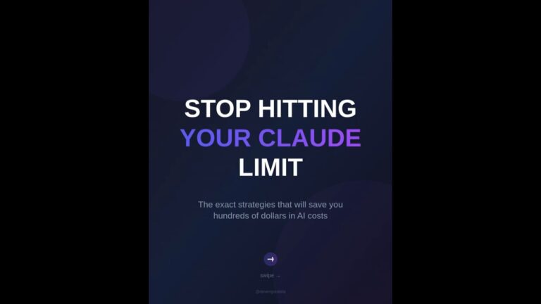 Stop Hitting Your Claude Limit