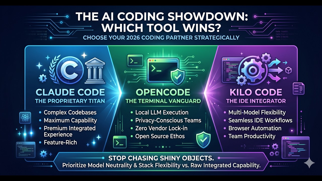 AI Coding Battle: Claude Code vs. OpenCode vs. Kilo Code (The Winner Revealed!)