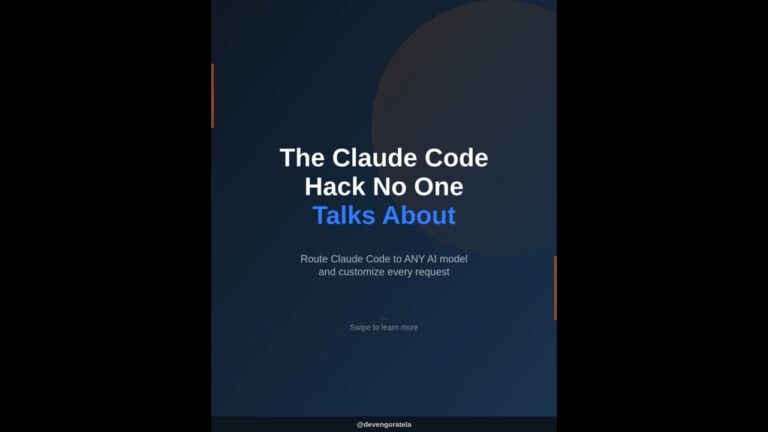 The Claude Code Hack You’ve Been Waiting For! 🚀 Route to ANY AI Model Instantly