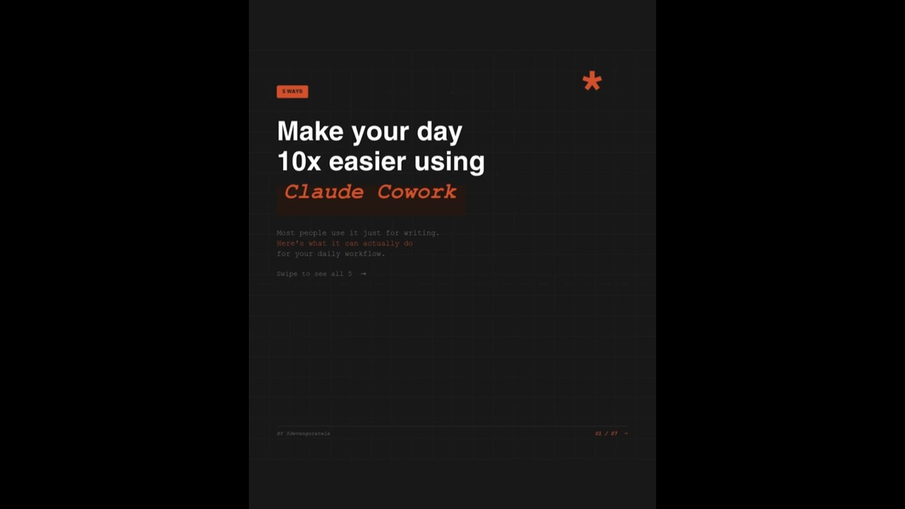 Stop Wasting Time! 🚀 5 Ways Claude Cowork Will Make Your Work 10x Easier