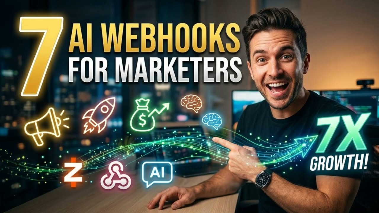 How to Automate 80% of Your Marketing with 7 AI Webhooks 🤖