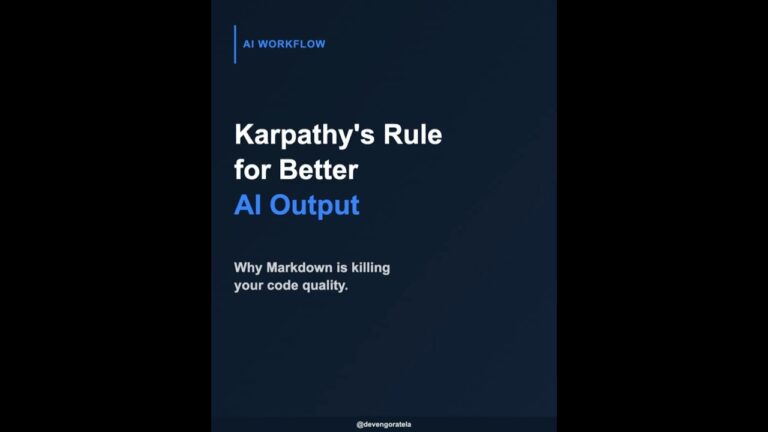 Karpathy’s 1-Line Rule for AI Output. 🚀
