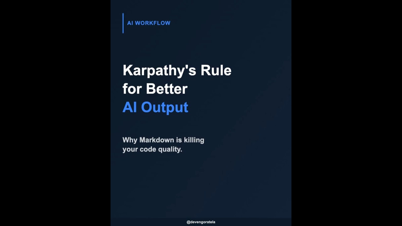 Karpathy’s 1-Line Rule for AI Output. 🚀