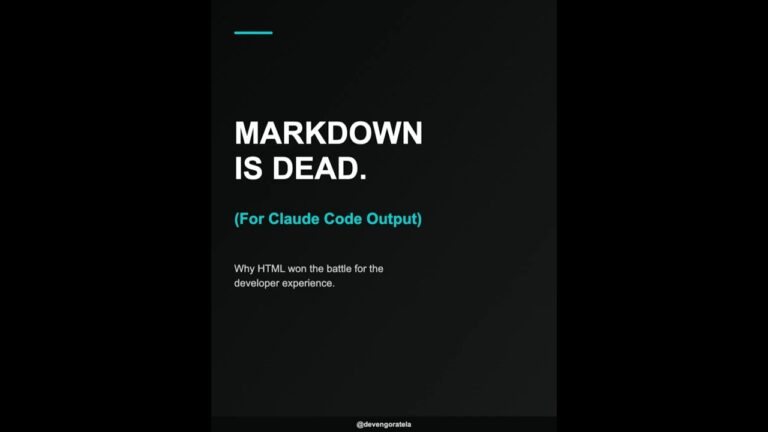 Claude Code HTML Output: Why Markdown Lost and How to Switch