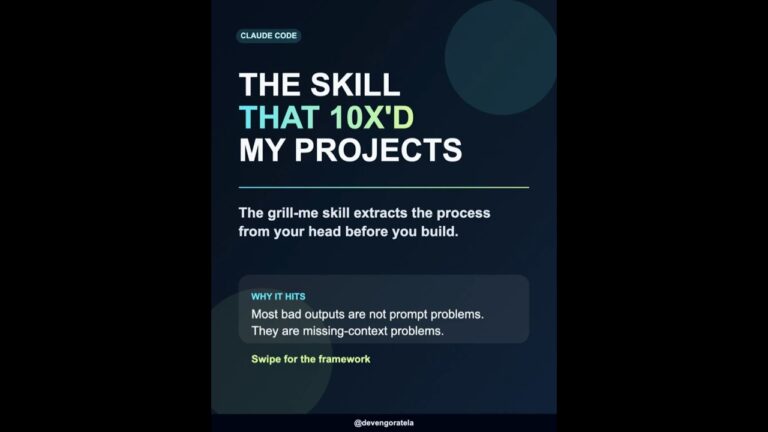 The skill that 10x’d projects #ai #claudecode #coding #programming