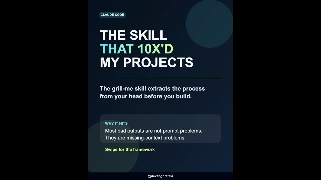 The skill that 10x’d projects #ai #claudecode #coding #programming