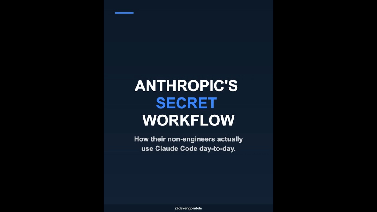Anthropic’s Secret Claude Code Workflow 🚀