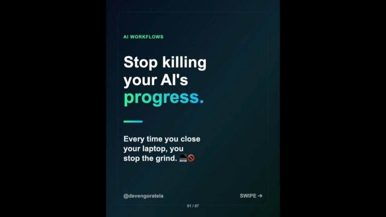 💻 Stop killing your AI’s progress every time you close your laptop.