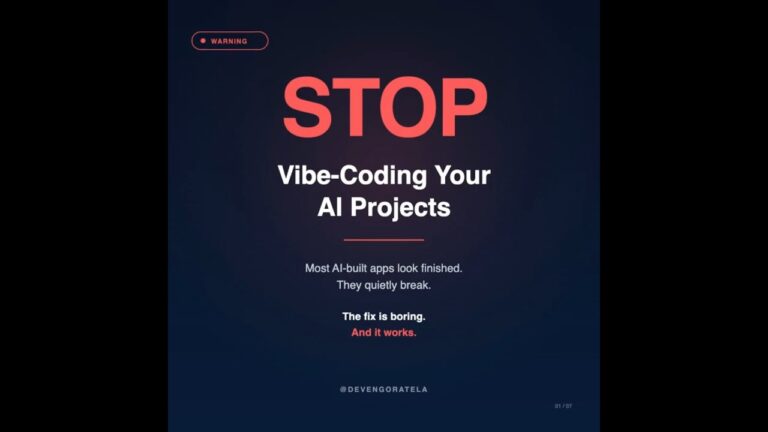 Stop Vibe-Coding Your AI Projects 🛑
