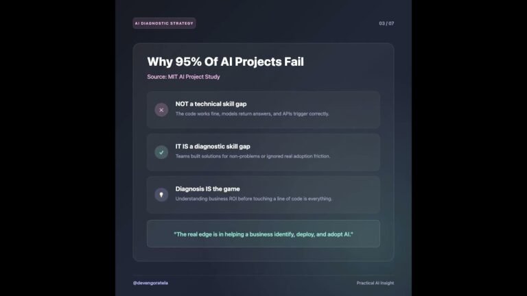 Why 95% of AI Projects Fail (MIT Study) 📉