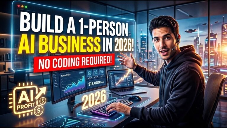 How to Build a One-Person AI Business in 2026 (No Coding Required) 💻