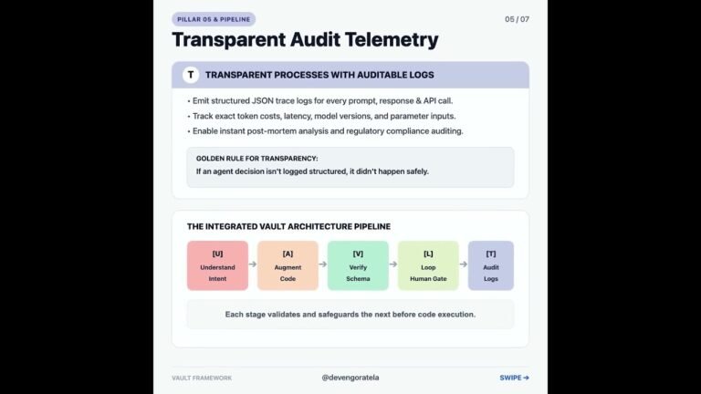 The VAULT Framework for Safe & Auditable Enterprise AI